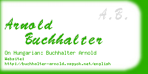 arnold buchhalter business card